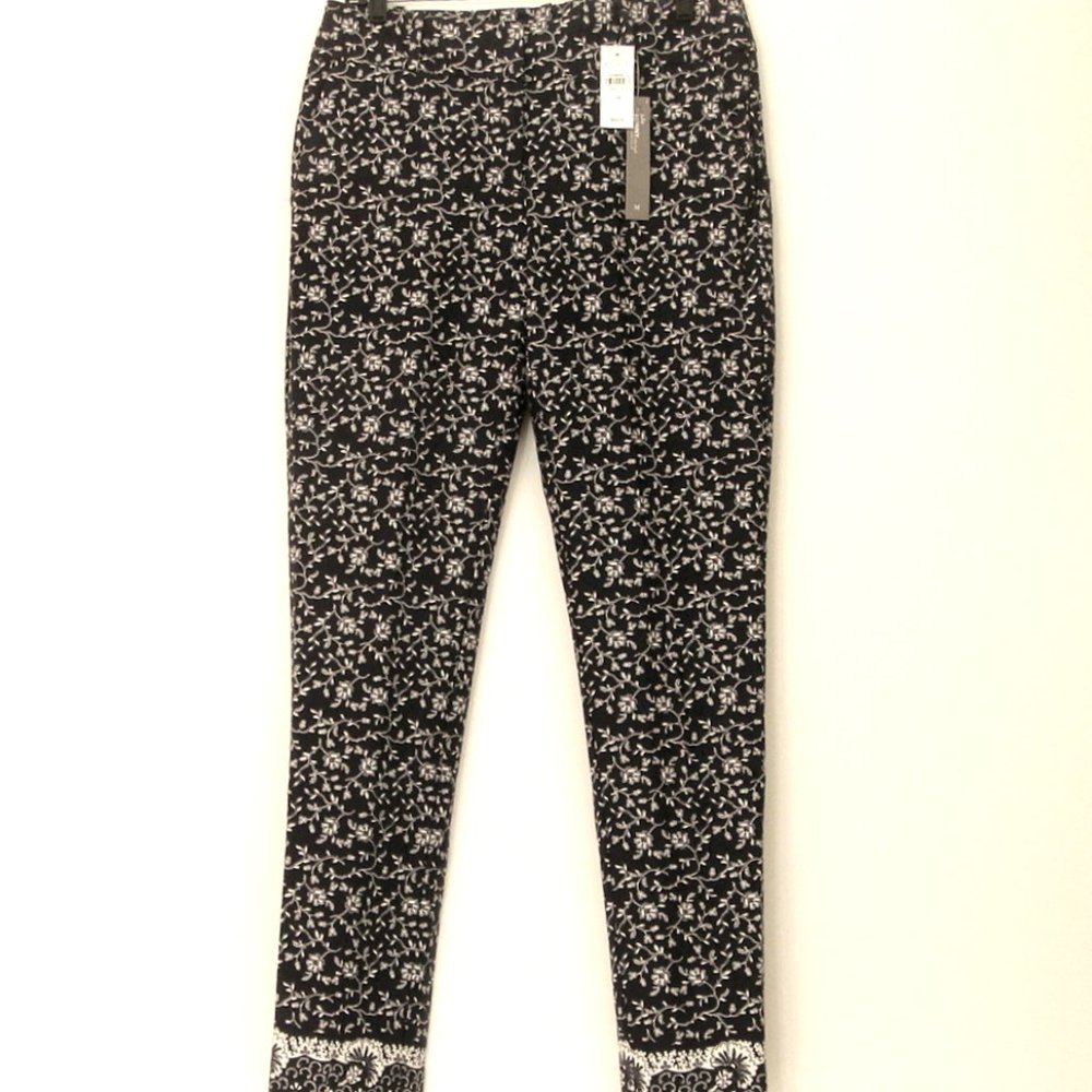 Loft Blue Floral Julie Skinny Pants New with Tags